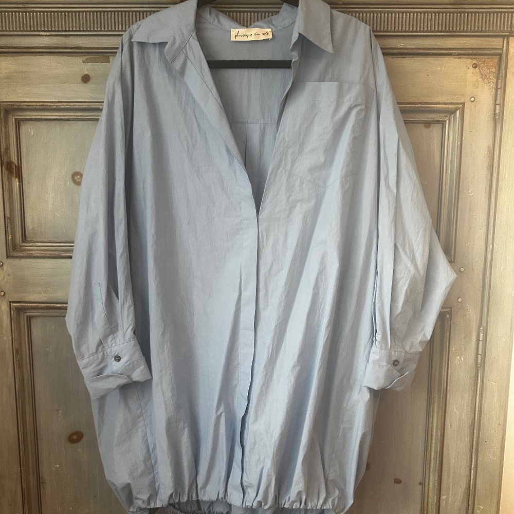 Phisique Du Role Light Blue Shirt Tunic Dress One size